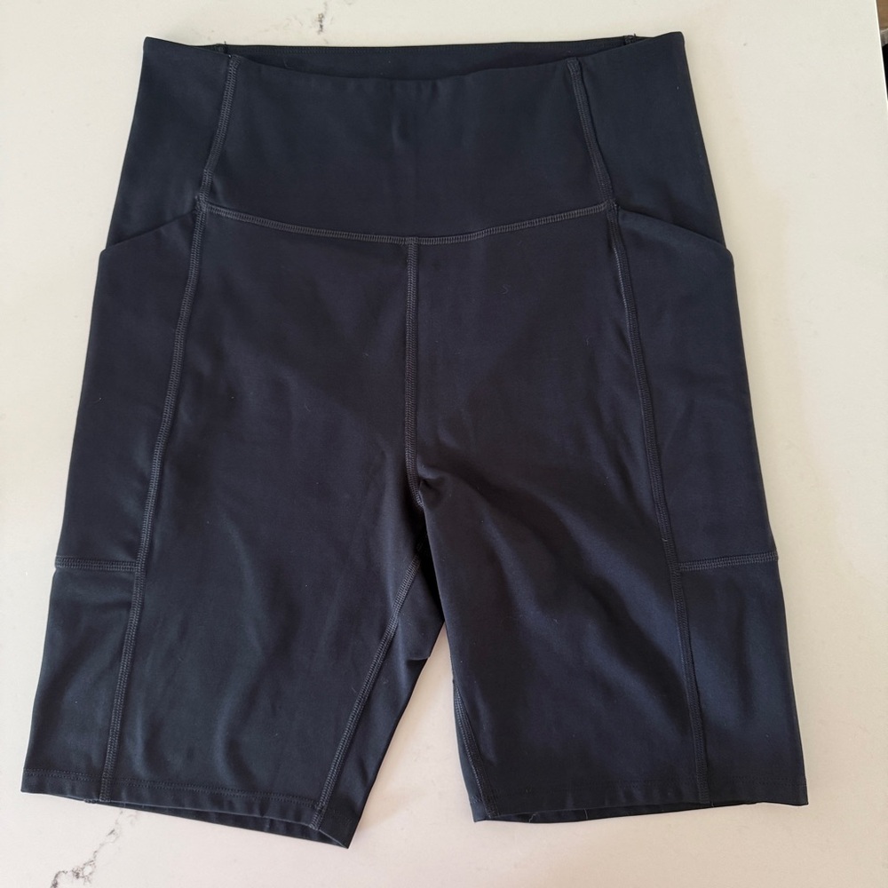 Girlfriend Collective Black Bike Shorts | Sz XL | High Rise